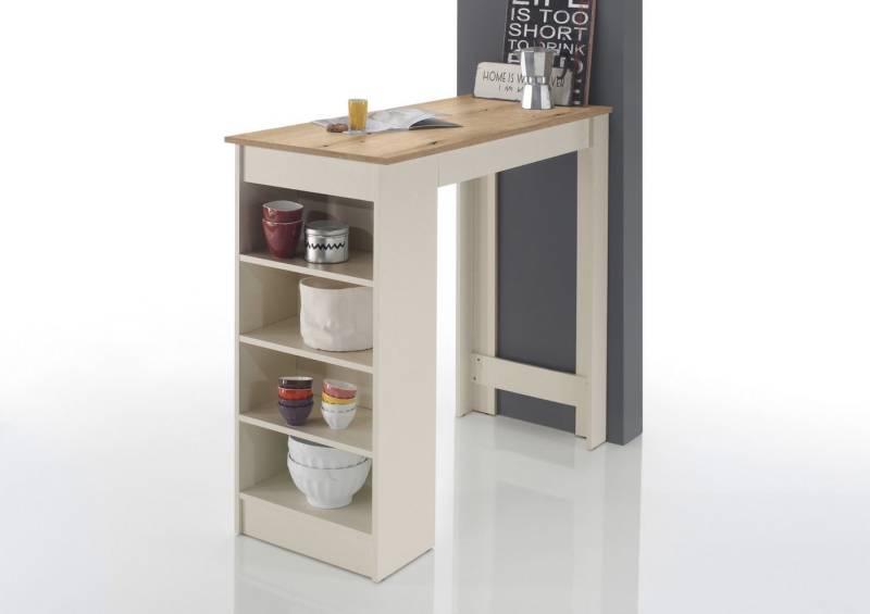 PREISBRECHER Bartisch Mojito, in Evoke Eiche Dekor, kaschmir - 115x103x50cm (BxHxT) von PREISBRECHER
