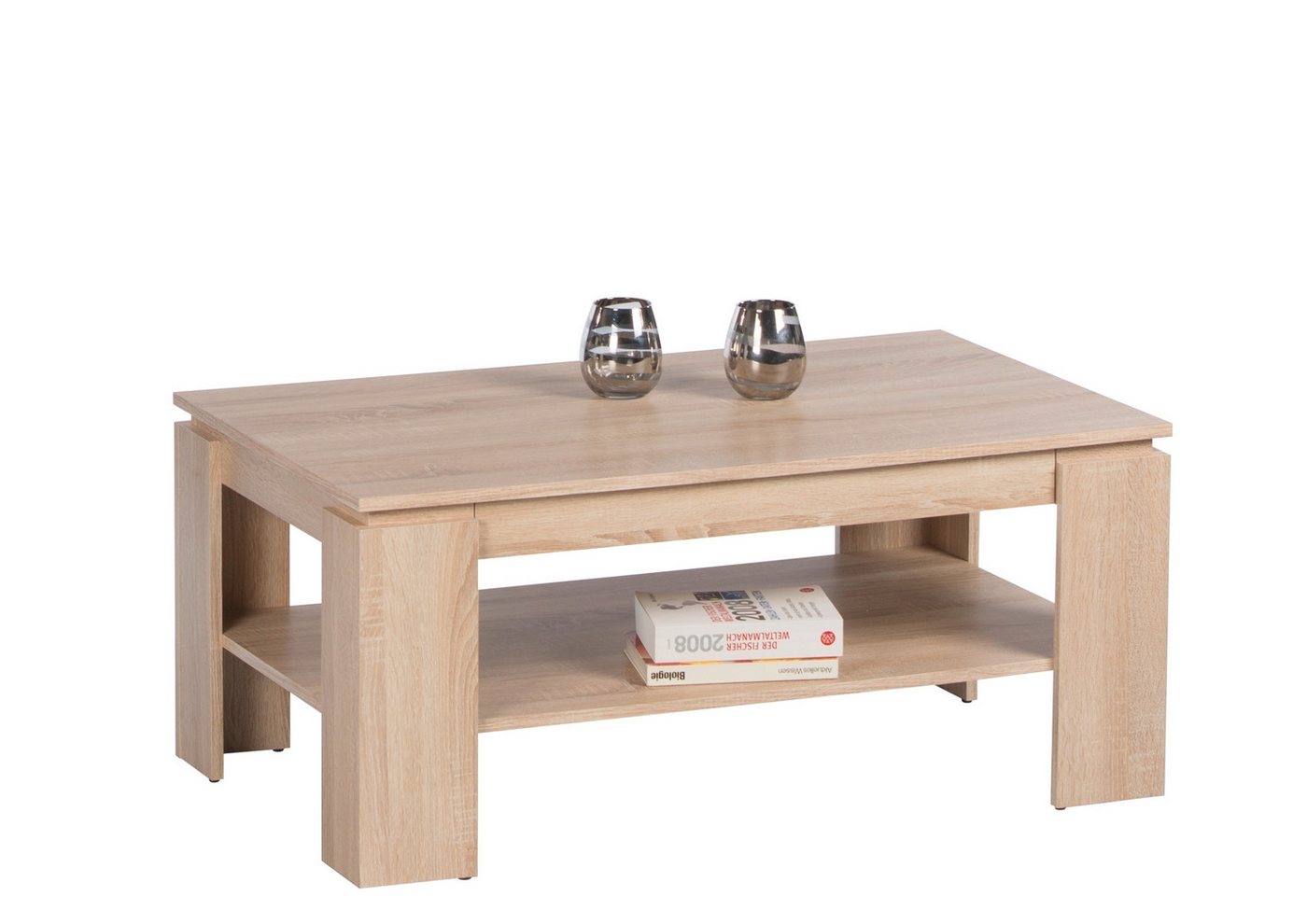 PREISBRECHER Couchtisch Harrison, Schublade, Sonoma Eiche Dekor - 100x44x60cm (BxHxT) von PREISBRECHER