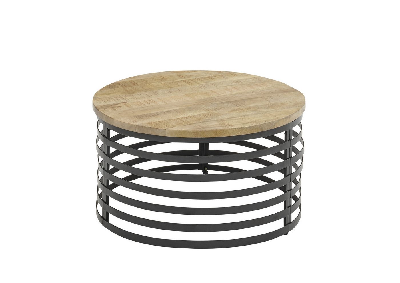 PREISBRECHER Couchtisch Marly, in Mangoholz naturbelassen, schwarz - 40x80 (HxD) von PREISBRECHER