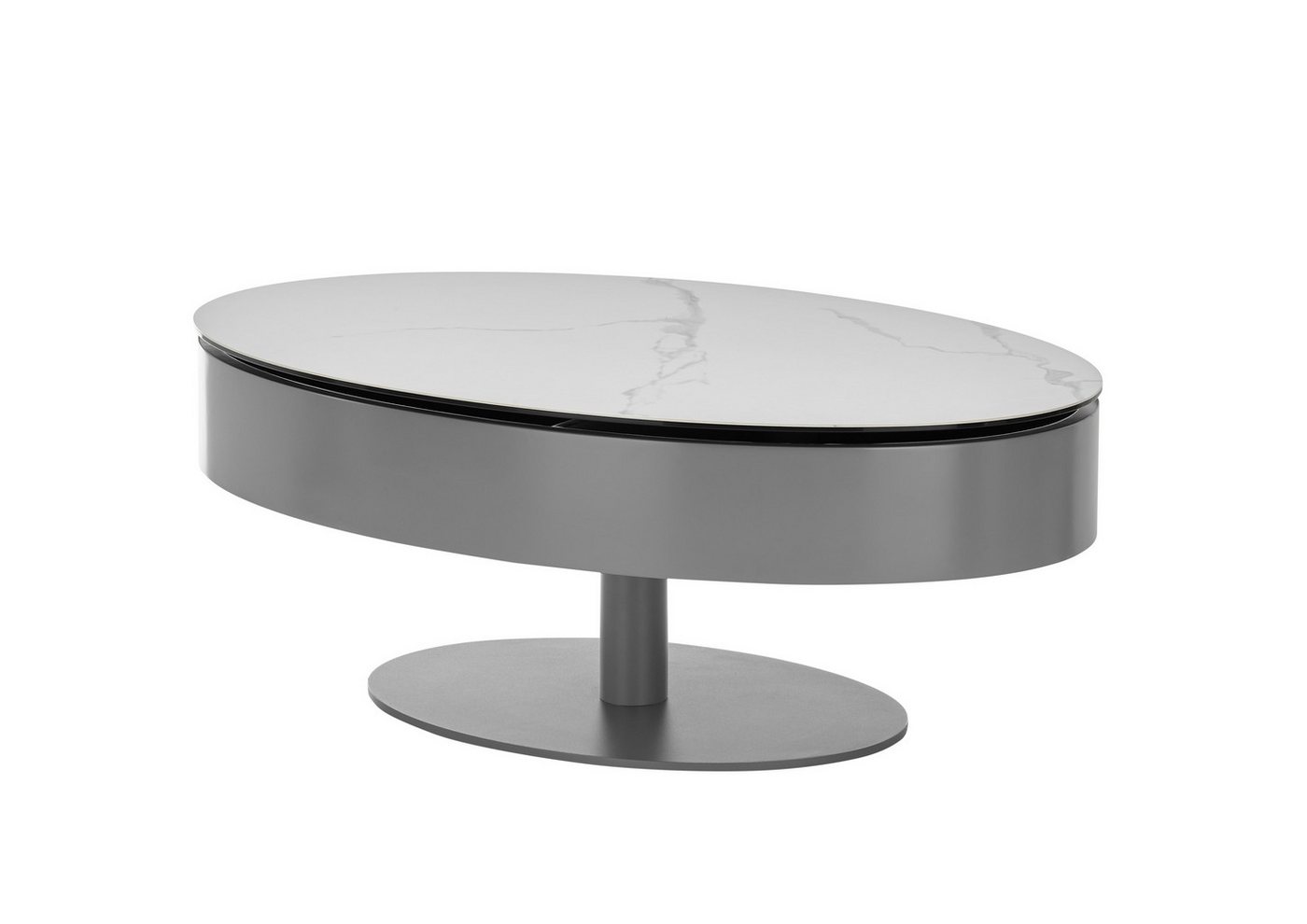 PREISBRECHER Couchtisch Sinisa, in weiß, anthrazit, Keramik, Metall - 110x42x70cm (BxHxT) von PREISBRECHER