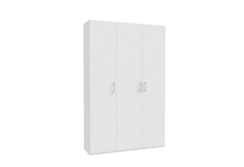 PREISBRECHER Drehtürenschrank HOME NOOK 9 Böden, 2 Stangen, Weiss - 133,2x210,5x42cm (BxHxT) von PREISBRECHER