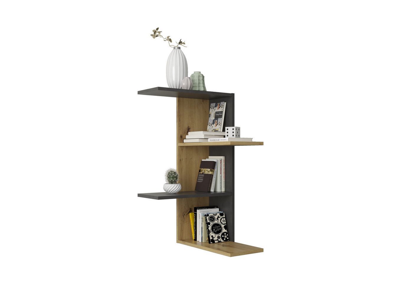 PREISBRECHER Eckregal HAARLEM, in Artisan Eiche Dekor-Matera - 44,5x77x44,5cm (BxHxT) von PREISBRECHER