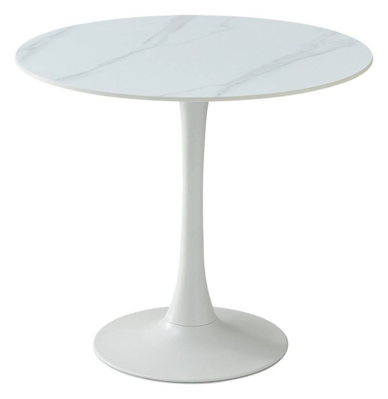 PREISBRECHER Esstisch Josh, in weiß, Keramik, Metall - 75x90cm (HxD) von PREISBRECHER