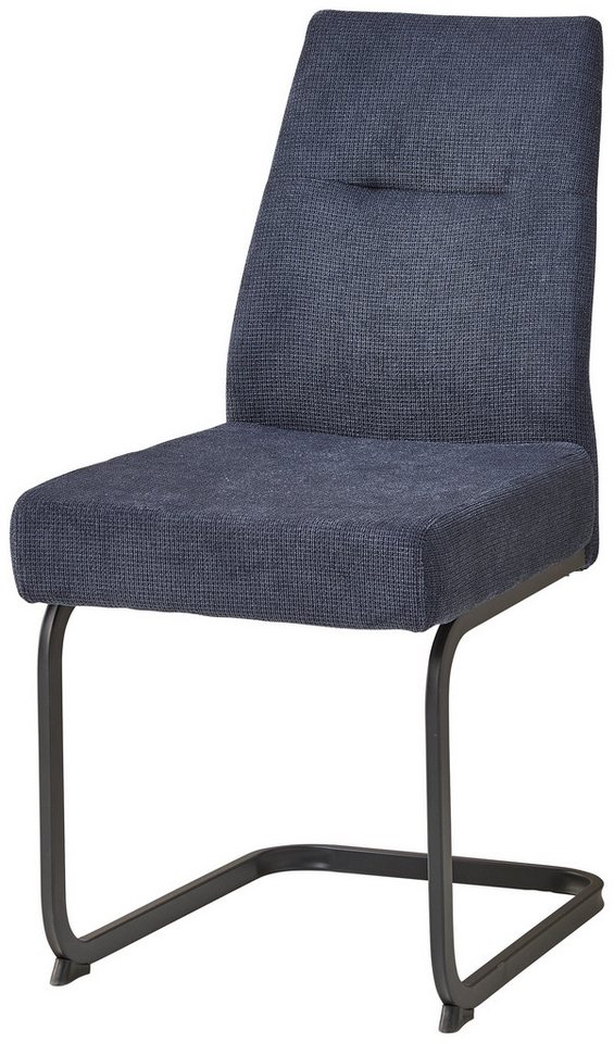 PREISBRECHER Freischwinger Maren (2er Set), (2er Set) Federkern, blau, schwarz - 43x87x55 (BxHxT) von PREISBRECHER