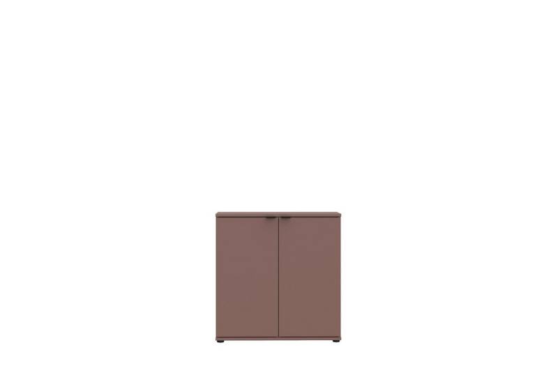PREISBRECHER Kommode GANYMEDE, 2 Türen, 1 Boden, terrakottafarbig - 80,1x82,3x34,1cm (BxHxT) von PREISBRECHER