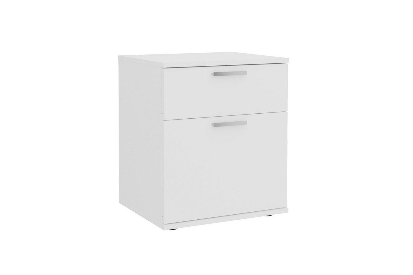 PREISBRECHER Nachttisch JACK 3, in weiß - 45x53x38cm (BxHxT) von PREISBRECHER
