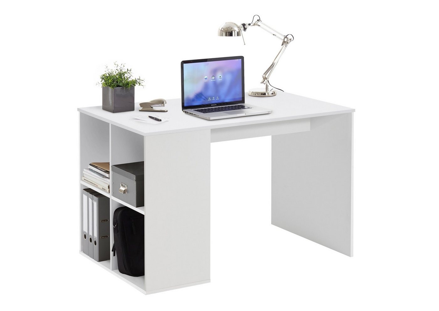 PREISBRECHER Regal-Schreibtisch GENT, in weiß - 117x75x73cm (BxHxT) von PREISBRECHER
