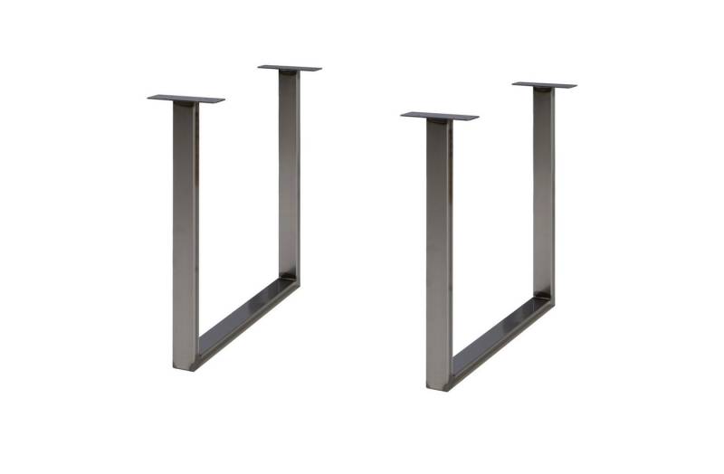 PREISBRECHER Tischgestell TABLES (2er-Set), (2er-Set) U-Form, in Metall - Rohstahl - 71x70,3x19,2cm (BxHxT) von PREISBRECHER