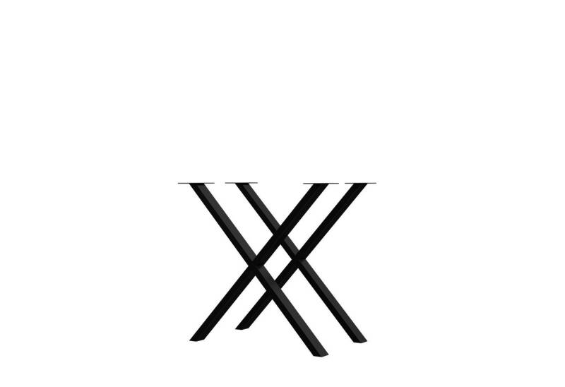 PREISBRECHER Tischgestell TABLES (2er-Set), (2er-Set) X-Form, in schwarz, Metall - 71x72x19,2cm (BxHxT) von PREISBRECHER