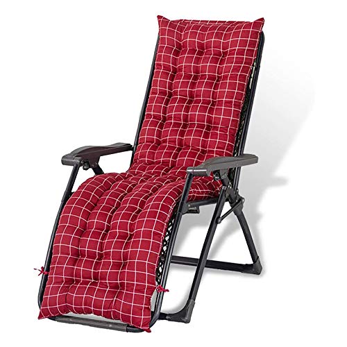 PRELGOSP Auflagen für Gartenliegen, Tragbare Liegenauflagen, rutschfest Relaxsessel Auflage für Indoor-Outdoor-Gartenterrasse Strand(Ohne StüHle),Rot,170x48x8cm von PRELGOSP