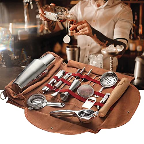 PRELGOSP Barkeeper Set Tasche, Bartender Kit Carry Bag mit Schultergurt, Tragbare Bar Tasche für Einfachen Transport und Lagerung für die Cocktail Herstellung (Nur Tasche) von PRELGOSP