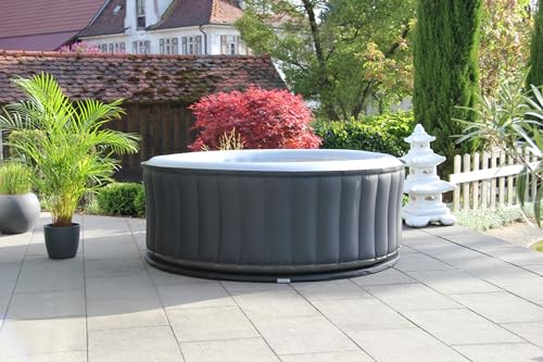 PREMIUM PRØ DES!GN Energiesparende Whirlpool Unterlage Thermoisolierung Bodenschutzmatte für aufblasbare Whirlpools 180cm -230cm (Carbon Black, Ø 184cm) von PREMIUM PRØ DES!GN