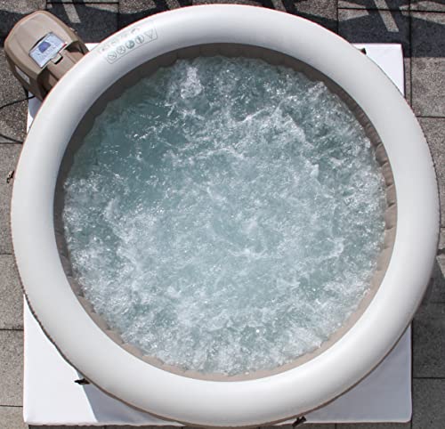 PREMIUM PRØ DES!GN Whirlpool Unterlage Thermoisolierung Bodenschutzmatte für aufblasbare Whirlpools 200cm -230cm (204cm x 204cm, Shining White) von PREMIUM PRØ DES!GN