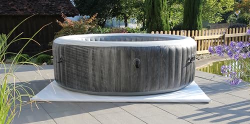 PREMIUM PRØ DES!GN Whirlpool Unterlage Thermoisolierung Bodenschutzmatte für aufblasbare Whirlpools 200cm -230cm (220cm x 220cm, Shining White) von PREMIUM PRØ DES!GN