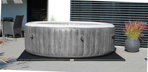 PREMIUM PRØ DES!GN Whirlpool Unterlage Thermoisolierung Bodenschutzmatte für aufblasbare Whirlpools 200cm -230cm (220cm x 220cm, Carbon Black) von PREMIUM PRØ DES!GN