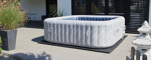 PREMIUM PRØ DES!GN Whirlpool Unterlage Thermoisolierung Bodenschutzmatte für aufblasbare Whirlpools 200cm -230cm (230cm x 230cm, Carbon Black) von PREMIUM PRØ DES!GN