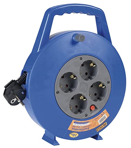 Aufrollbar, 10 m, H05VV-F 3G1.0, flexibles Kabel, PVC-Isolierung, geeignet für elektrische Anschlüsse und den Heimgebrauch. Aufrollbar, 10 m, H05VV-F 3G1.0, flexibles Kabel, PVC-Isolierung, geeignet für elektrische Anschlüsse und den Heimgebrauch. von PRENDELUZ