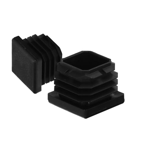 Contera - quadratische Endkappe aus schwarzem Kunststoff, 30 x 30 mm, ideal für Tische, Stühle und Möbel, Präsentation im Beutel mit 200 Stück. von PRENDELUZ