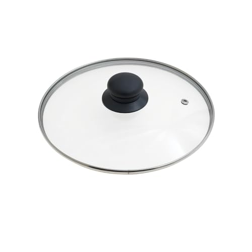 Deckel - Glasdeckel 22 cm Hitzebeständiges transparentes Design Perfekte Passform für 22 cm Pfannen leicht zu reinigen von PRENDELUZ