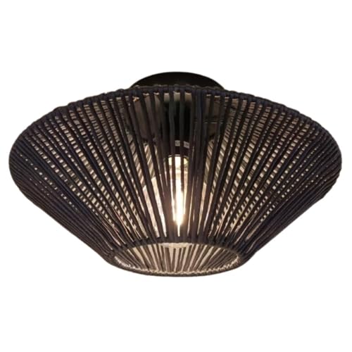 Deckenleuchte 240 mm mit E27-Fassung, Leistung 40 W, Finish aus schwarzer Seide, ideal für Dekoration und modernes Ambiente. Deckenleuchte 240 mm mit E27-Fassung, Leistung 40 W, Finish aus schwarzer Seide, ideal für Dekoration und modernes Ambiente. von PRENDELUZ