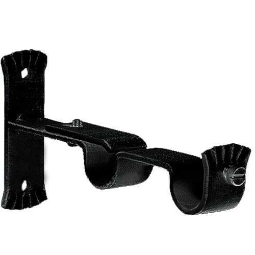 Doppelt geschmiedete Halterung – Schwarze Halterung mit 28 mm Durchmesser, robust und langlebig, ideal für die Befestigung an Wänden, inklusive Blister mit 1 Stück. Doppelt geschmiedete Halterung – Schwarze Halterung mit 28 mm Durchmesser, robust und langlebig, ideal für die Befestigung an Wänden, inklusive Blister mit 1 Stück. von PRENDELUZ