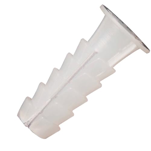 Dübel aus Kunststoff, 10 x 35 mm, 25 Stück, ideal für Befestigungen in Materialien wie Gips und Beton. von PRENDELUZ