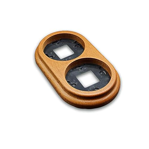 Aufputzrahmen für 2 Elemente, Material Holz, hochglänzend, ideal für Elektro- und Dekoinstallationen von PRENDELUZ