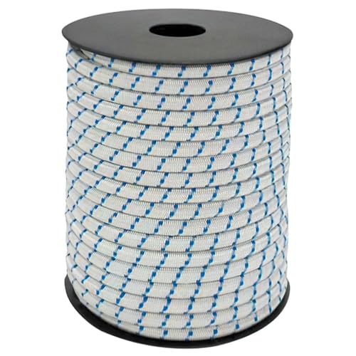 Elastisches Seil – 6 mm gefüttertes Seil auf Einer 100-Meter-Rolle, ideal für Verschiedene Anwendungen im Baumarkt und Basteln. von PRENDELUZ