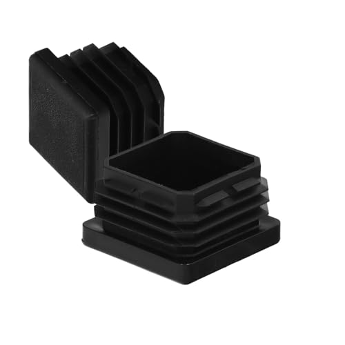 Endstück für den Innenbereich, quadratisch, aus Kunststoff, schwarz, 40 x 40 mm, ideal für Tische, Stühle und Möbel, Beutel mit 100 Stück. von PRENDELUZ