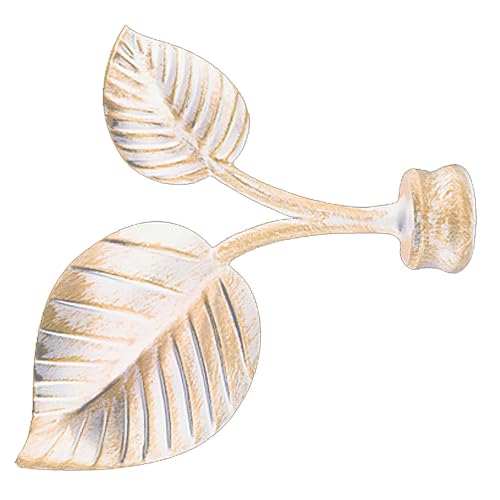 Geschmiedetes Terminal - 2-teiliges Set, Blätter von 20 mm in Elfenbein und Gold, robust und dekorativ, ideal für Baumarktanwendungen. Geschmiedetes Terminal - 2-teiliges Set, Blätter von 20 mm in Elfenbein und Gold, robust und dekorativ, ideal für Baumarktanwendungen. von PRENDELUZ