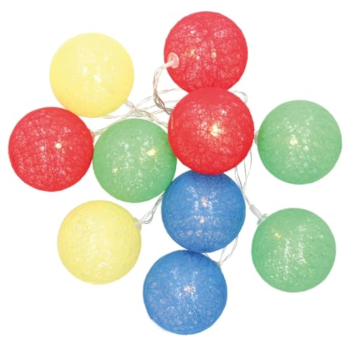 LED-Lichterkette mit bunten Baumwollkugeln, 2,85 m, mit warmem Licht, ideal für die Dekoration von Innenräumen und für eine gemütliche Atmosphäre. LED-Lichterkette mit bunten Baumwollkugeln, 2,85 m, mit warmem Licht, ideal für die Dekoration von Innenräumen und für eine gemütliche Atmosphäre. von PRENDELUZ