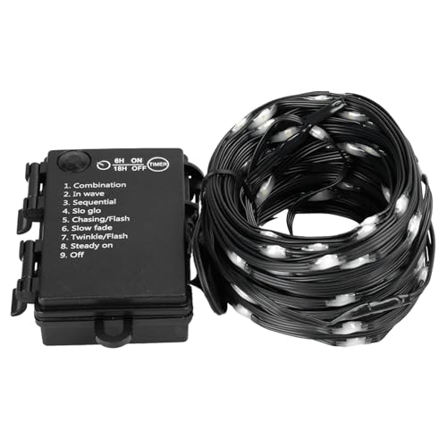 Lichterkette – 10 m lange Lichterkette mit 3AA-Batterien, PVC-Material und Kupfer, kaltweißes Licht, ideal für Innen- und Außendekoration. Lichterkette – 10 m lange Lichterkette mit 3AA-Batterien, PVC-Material und Kupfer, kaltweißes Licht, ideal für Innen- und Außendekoration. von PRENDELUZ