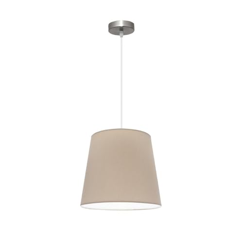 PRENDELUZ 1 x E27 Pendelleuchte, Nickel und Stein, Maße Reg 35 x 35 cm, ideal zum Dekorieren und Beleuchten von Innenräumen. von PRENDELUZ