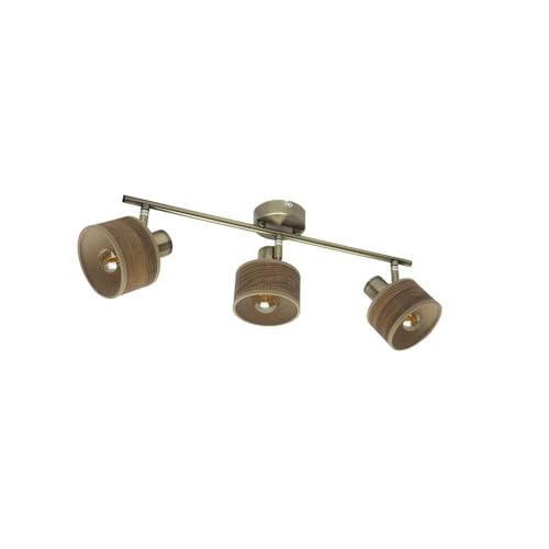 PRENDELUZ 3 x e14 Steckdosenleiste mit Leder und dunklem Holz, schwenkbare Spots von 16 x 51 x 10 cm, ideal für dekorative und funktionale Beleuchtung in verschiedenen Räumen. PRENDELUZ 3 x e14 Steckdosenleiste mit Leder und dunklem Holz, schwenkbare Spots von 16 x 51 x 10 cm, ideal für dekorative und funktionale Beleuchtung in verschiedenen Räumen. von PRENDELUZ