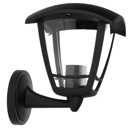 PRENDELUZ Gartenlaterne schwarz E27, Arm unten, Außenbeleuchtung, ideal zum Dekorieren und Beleuchten von Außenbereichen. von PRENDELUZ