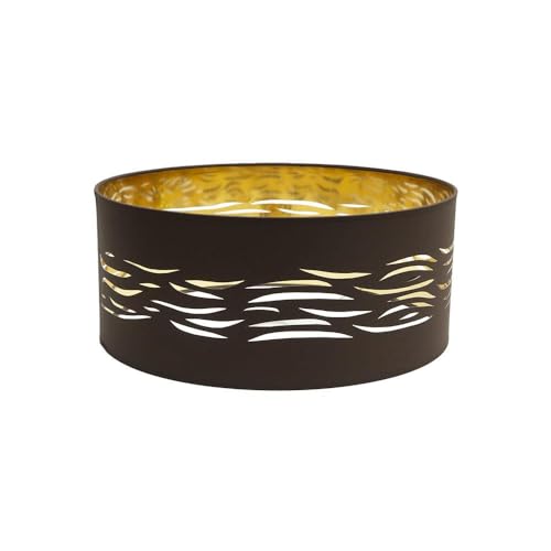 PRENDELUZ Hängender Lampenschirm Ø 50 cm in braun und gold mit E27 Fassung, ideal für dekorative Beleuchtung und gemütliche Umgebungen. PRENDELUZ Hängender Lampenschirm Ø 50 cm in braun und gold mit E27 Fassung, ideal für dekorative Beleuchtung und gemütliche Umgebungen. von PRENDELUZ