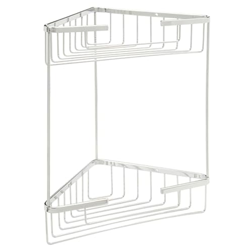 PRENDELUZ Korb aus Edelstahl, Eckdesign, 2 Höhen, Maße 19 x 19 x 35 cm, ideal für die Optimierung von Räumen in Küche oder Bad. von PRENDELUZ