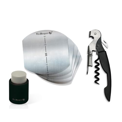 PRENDELUZ Korkenzieher-Set – inklusive Stopfen und Pumpe, aus Edelstahl und robustem Kunststoff, ideal zum Öffnen und Konservieren von Weinen. von PRENDELUZ