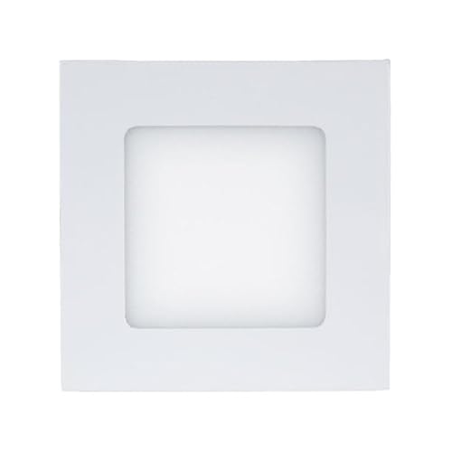 PRENDELUZ LED-Einbaustrahler, quadratisch, 5 W, 3000 K, 375 lm, Maße: 90 x 90 x 17 mm von PRENDELUZ