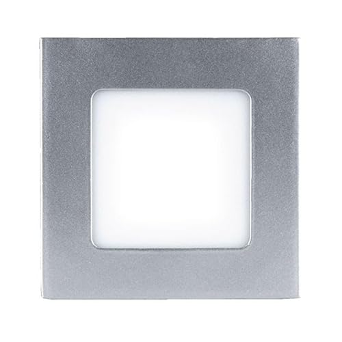 PRENDELUZ LED-Einbaustrahler, quadratisch, 6 W, 3000 K, 450 lm, Maße: 120 x 120 x 17 mm von PRENDELUZ