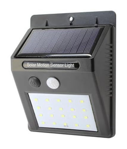 PRENDELUZ LED-Solarleuchte, schwarz, 4 W, mit Sensor, ideal für Außenbeleuchtung und Energieeinsparung. von PRENDELUZ