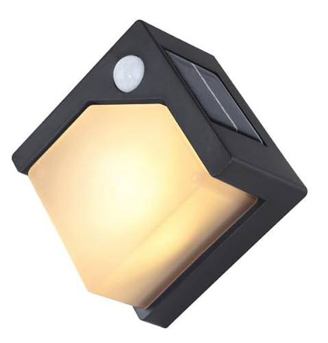 PRENDELUZ LED-Solarleuchte mit Sensor, warmes Licht 3000 K, IP44, kugelförmiges Design, ideal für Außenbeleuchtung und Energieeinsparung. von PRENDELUZ