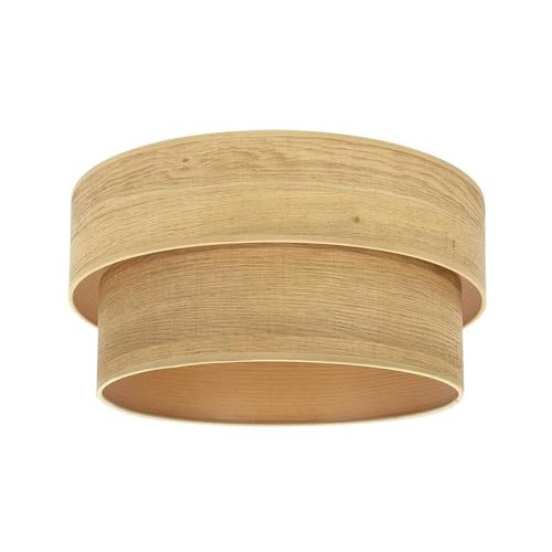 PRENDELUZ Lampenschirm E27 aus hellem Holz, Maße 40 x 35 x 21 cm, ideal zum Dekorieren von Wohnzimmern und zur Schaffung einer gemütlichen Atmosphäre. von PRENDELUZ