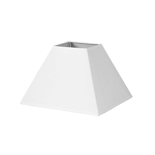 PRENDELUZ Lampenschirm aus Popeline-Stoff, E27, Weiß, 40 x 18 x 28 cm, für dekorative Beleuchtung und Atmosphäre im Innenbereich. von PRENDELUZ