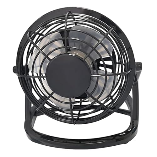 PRENDELUZ Mini Tischventilator schwarz Mini Ventilator 2,5W 5V schwenkbar praktischer Ventilator von PRENDELUZ