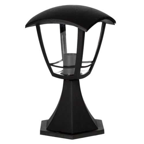 PRENDELUZ Schwarze E27-Gartenlaterne, ideal für Außenbeleuchtung und dekorative Beleuchtung in Terrassen und Gärten. von PRENDELUZ