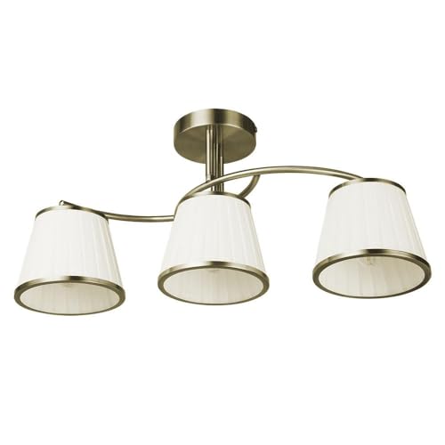 PRENDELUZ Stehleuchte, 3 x E27, Leder, beigefarbener Lampenschirm, 24 x 56 x 15,5 cm, ideal für die Beleuchtung von Räumen und zur Dekoration von Innenräumen. von PRENDELUZ