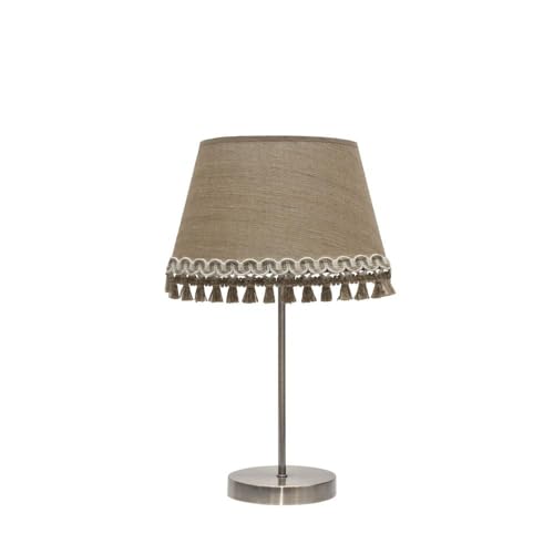 PRENDELUZ Tischlampe, 1 x e14, Leder/Sand, 43 x 25 x 25 cm, ideal für Dekoration und Organisation in Arbeitsräumen oder zu Hause. von PRENDELUZ