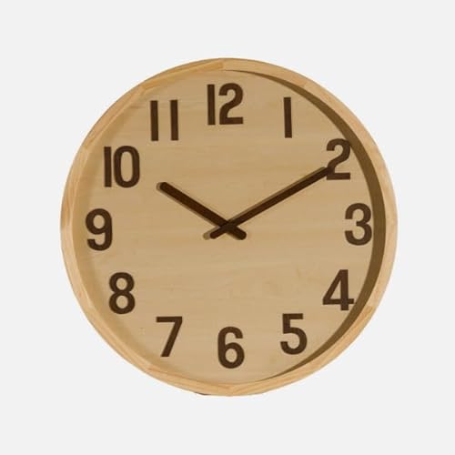 PRENDELUZ Wanduhr 60 x 60 x 5 cm aus hellem Holz, kontinuierliche Bewegung, ideal zur Dekoration und zum Messen der Zeit zu Hause oder im Büro. PRENDELUZ Wanduhr 60 x 60 x 5 cm aus hellem Holz, kontinuierliche Bewegung, ideal zur Dekoration und zum Messen der Zeit zu Hause oder im Büro. von PRENDELUZ