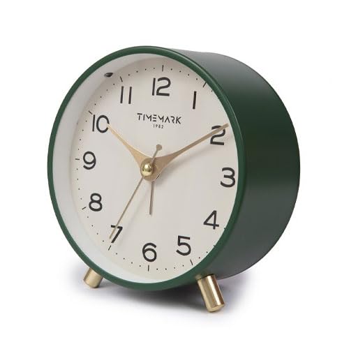 PRENDELUZ Wecker: Analoger grüner Wecker mit klassischen Zeigern, Einstellbarer Alarm, dekoratives Design, leicht zu lesen und leiser Betrieb. von PRENDELUZ
